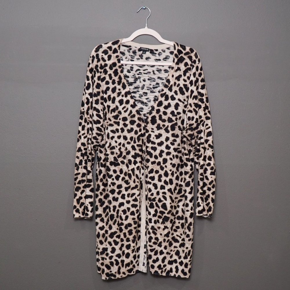 Torrid Leopard Print Duster Size 3X
